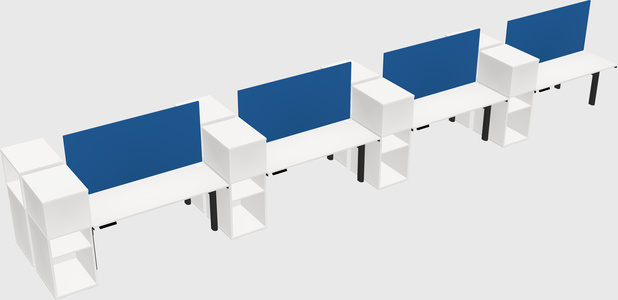 Shared electric desk + cabinet