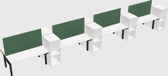 Shared electric desk + cabinet