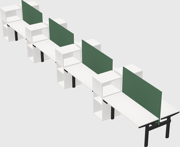 Shared electric desk + cabinet