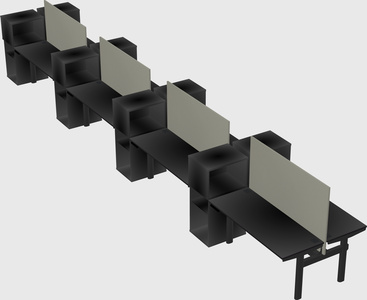 Shared electric desk + cabinet