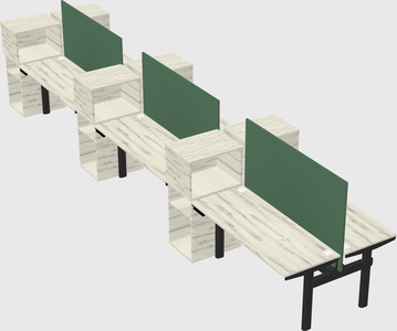 Shared electric desk + cabinet