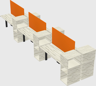 Shared electric desk + cabinet