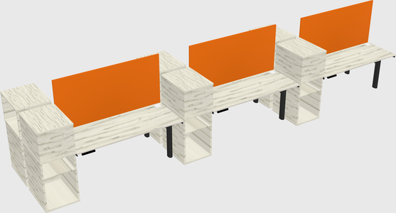 Shared electric desk + cabinet