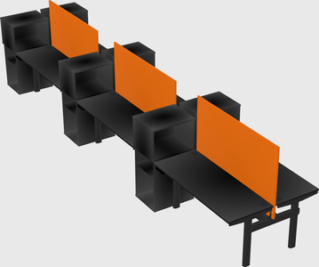Shared electric desk + cabinet