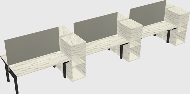 Shared electric desk + cabinet