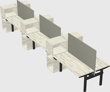 Shared electric desk + cabinet