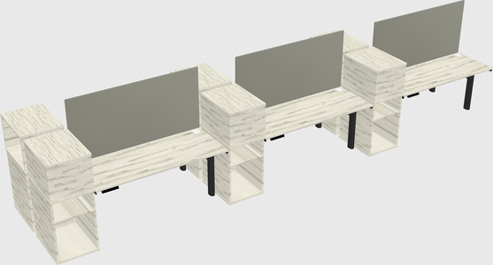 Shared electric desk + cabinet
