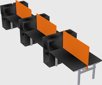 Shared electric desk + cabinet