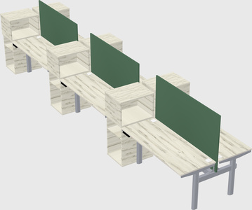 Shared electric desk + cabinet