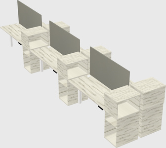 Shared electric desk + cabinet