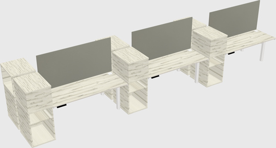 Shared electric desk + cabinet