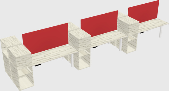Shared electric desk + cabinet