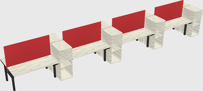 Shared electric desk + cabinet