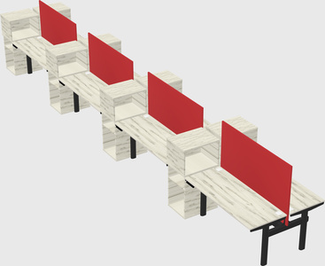 Shared electric desk + cabinet