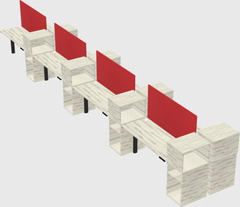 Shared electric desk + cabinet