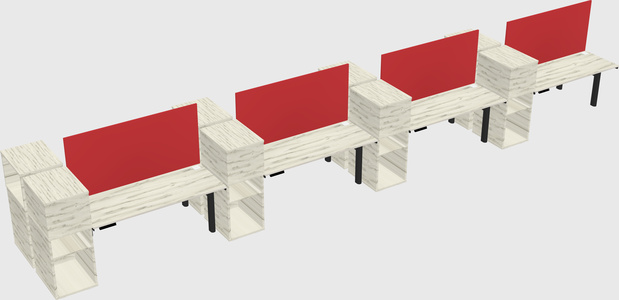 Shared electric desk + cabinet