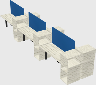 Shared electric desk + cabinet