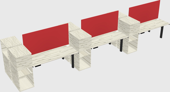 Shared electric desk + cabinet
