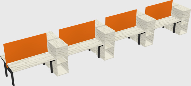 Shared electric desk + cabinet