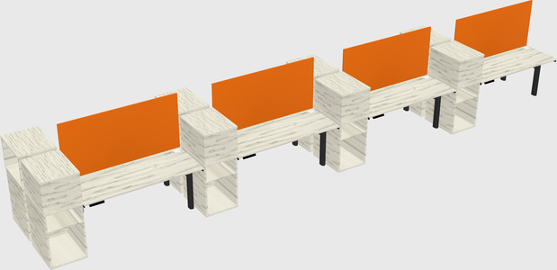 Shared electric desk + cabinet