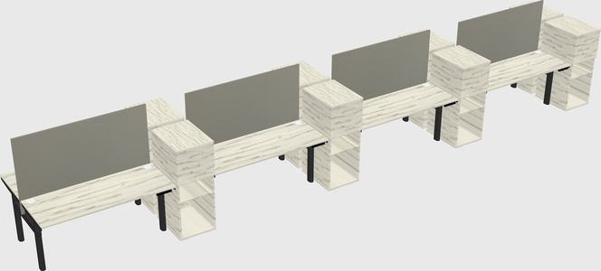 Shared electric desk + cabinet