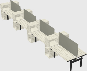 Shared electric desk + cabinet