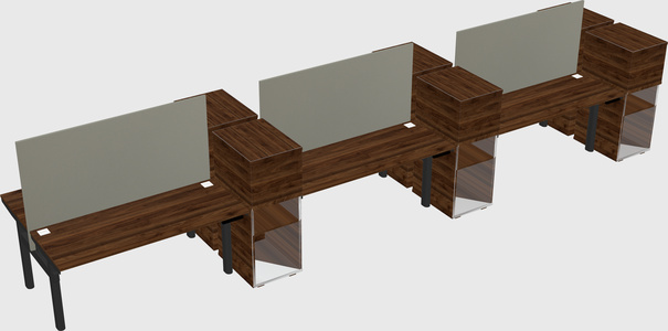 Shared electric desk + cabinet