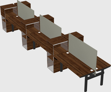 Shared electric desk + cabinet