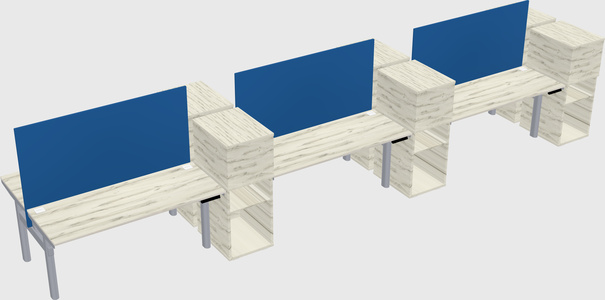 Shared electric desk + cabinet