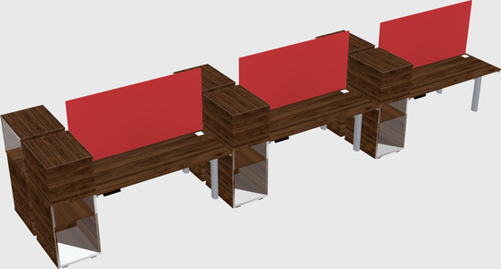 Shared electric desk + cabinet