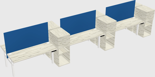 Shared electric desk + cabinet