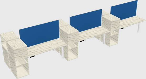 Shared electric desk + cabinet