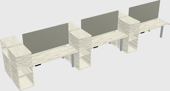 Shared electric desk + cabinet