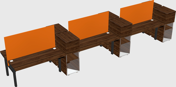 Shared electric desk + cabinet