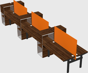 Shared electric desk + cabinet