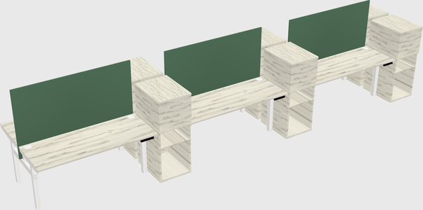 Shared electric desk + cabinet