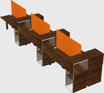 Shared electric desk + cabinet