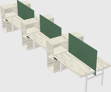 Shared electric desk + cabinet