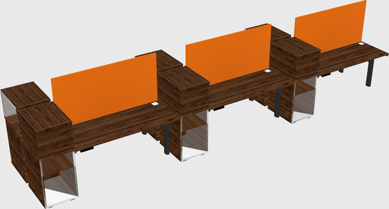 Shared electric desk + cabinet