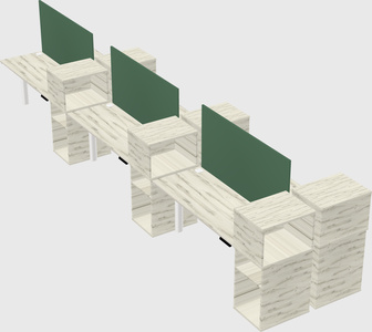 Shared electric desk + cabinet