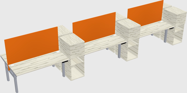 Shared electric desk + cabinet