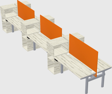 Shared electric desk + cabinet