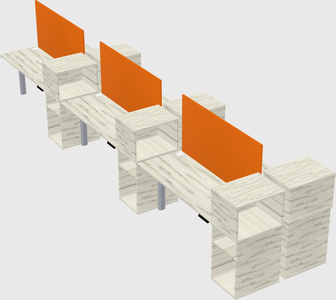 Shared electric desk + cabinet