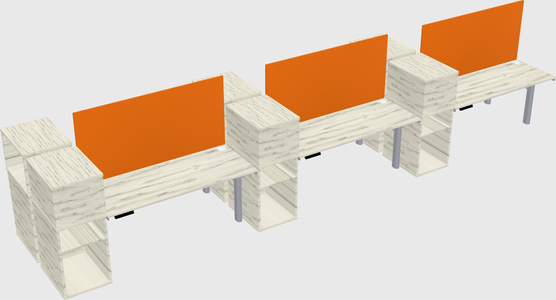 Shared electric desk + cabinet