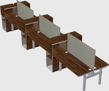 Shared electric desk + cabinet