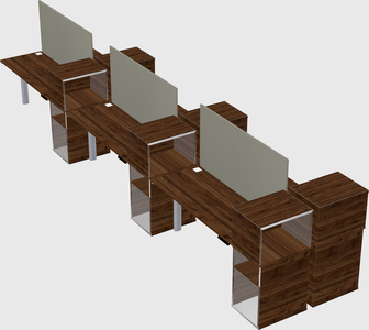 Shared electric desk + cabinet
