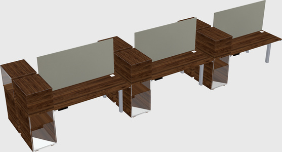 Shared electric desk + cabinet
