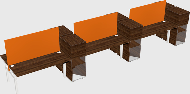 Shared electric desk + cabinet