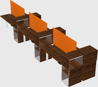Shared electric desk + cabinet