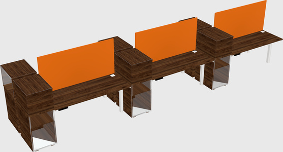 Shared electric desk + cabinet